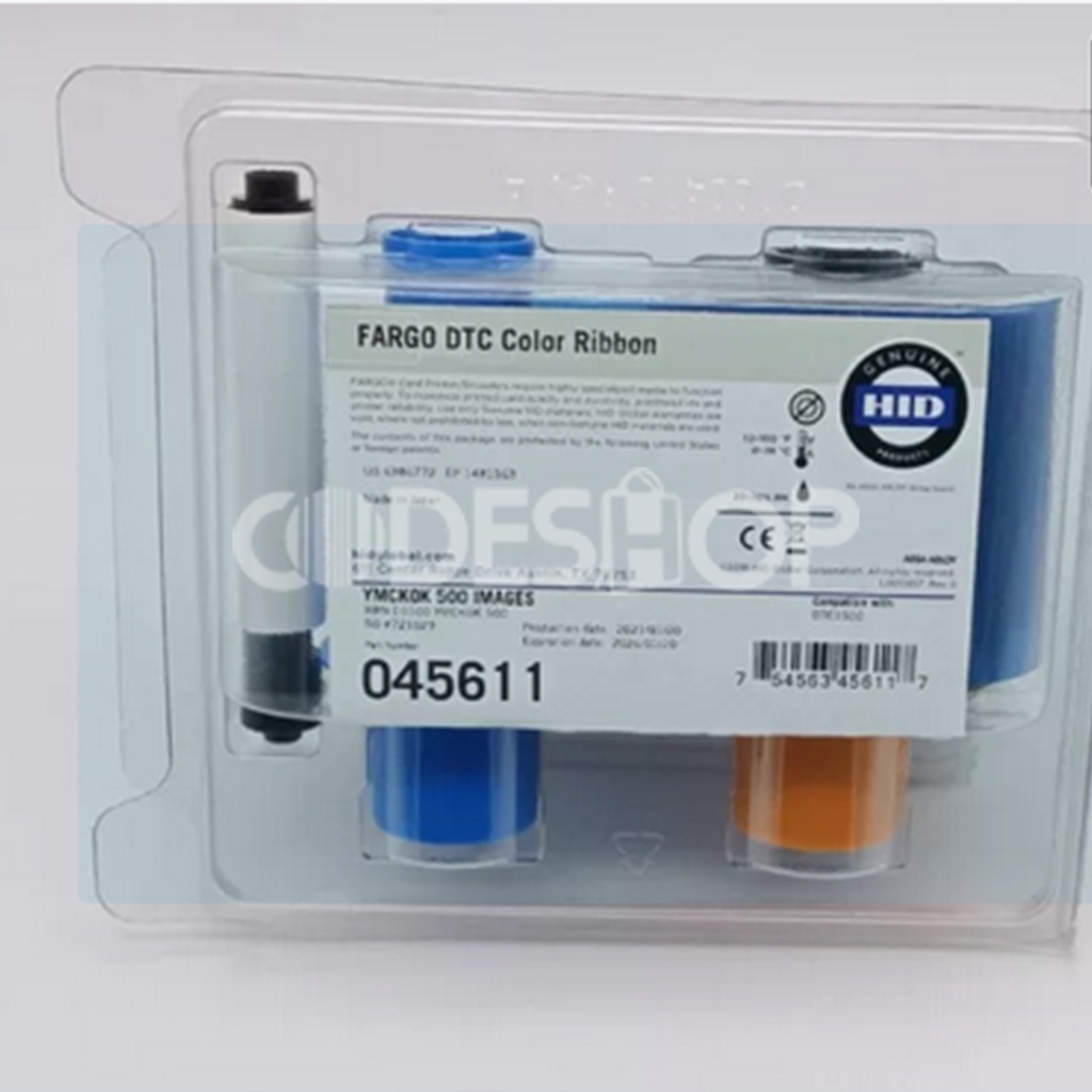 Ribbon Color FARGO DTC1500 YMCKOK Tinta Ribbon DTC-1500 (PN: 045611)