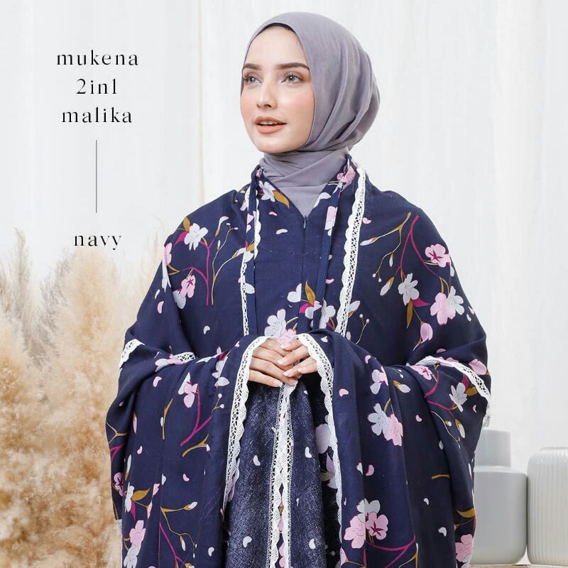 MUKENA 2 IN 1 MALIK NAVY | MUKENA HESTI