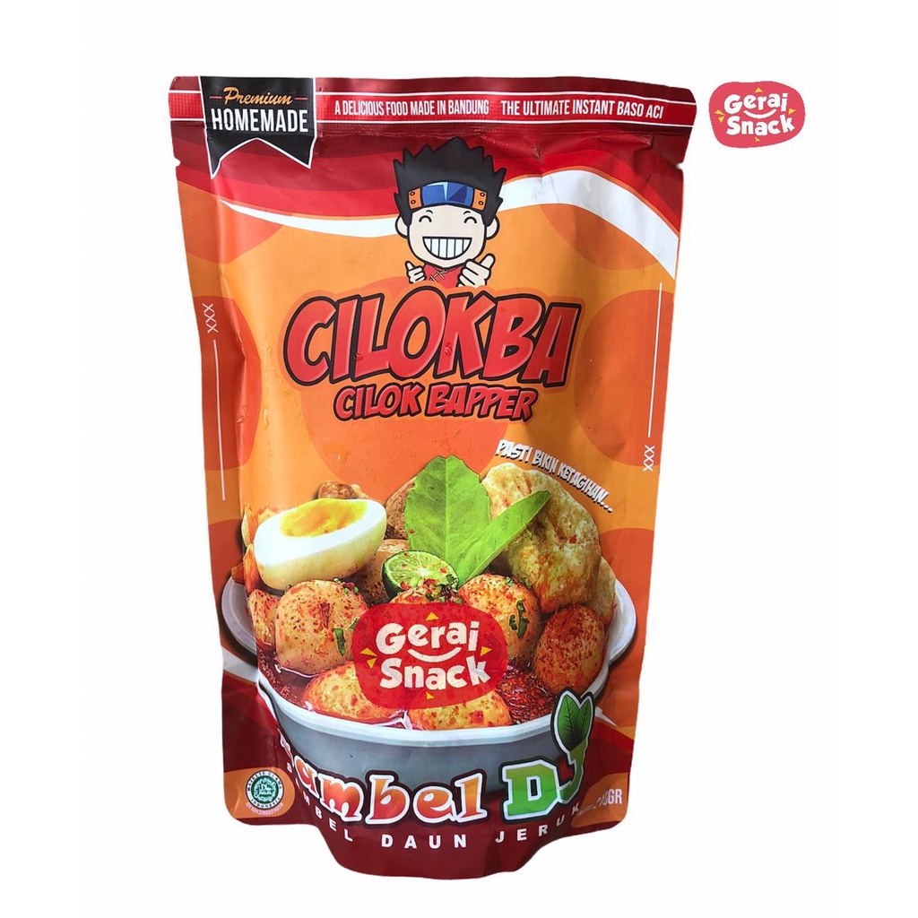 Cilokba Cilok Bapper Sambel Daun Jeruk &amp; Sambel Black Hot (210g)