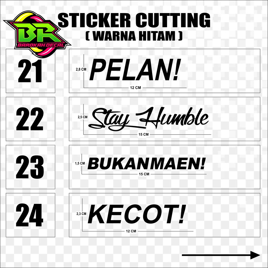 Sticker Cutting Stiker Motor Variasi ht (Harga per 1 pcs)