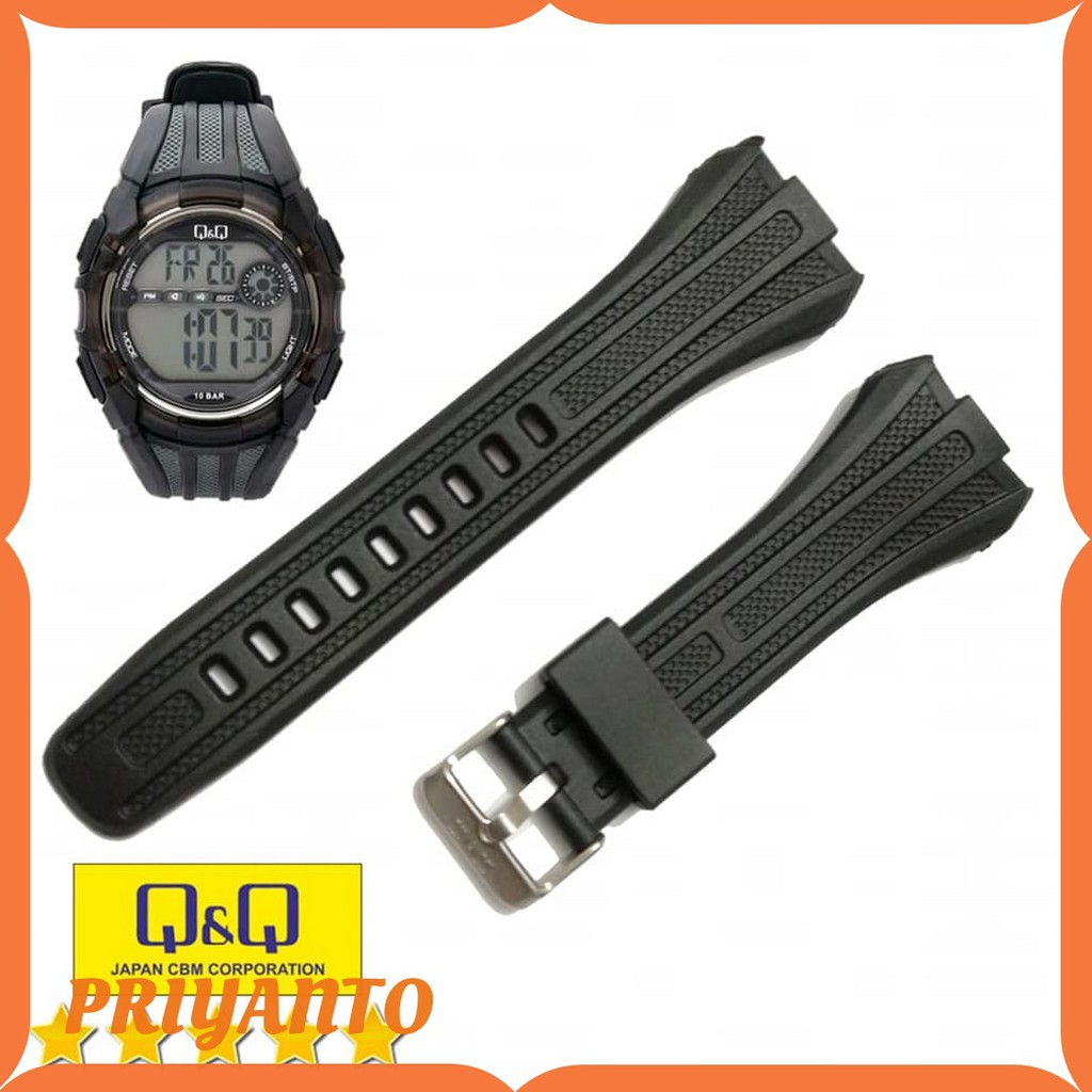 Tali Jam Tangan QnQ Q&amp;q qq M-118 M118 M 118 Hitam