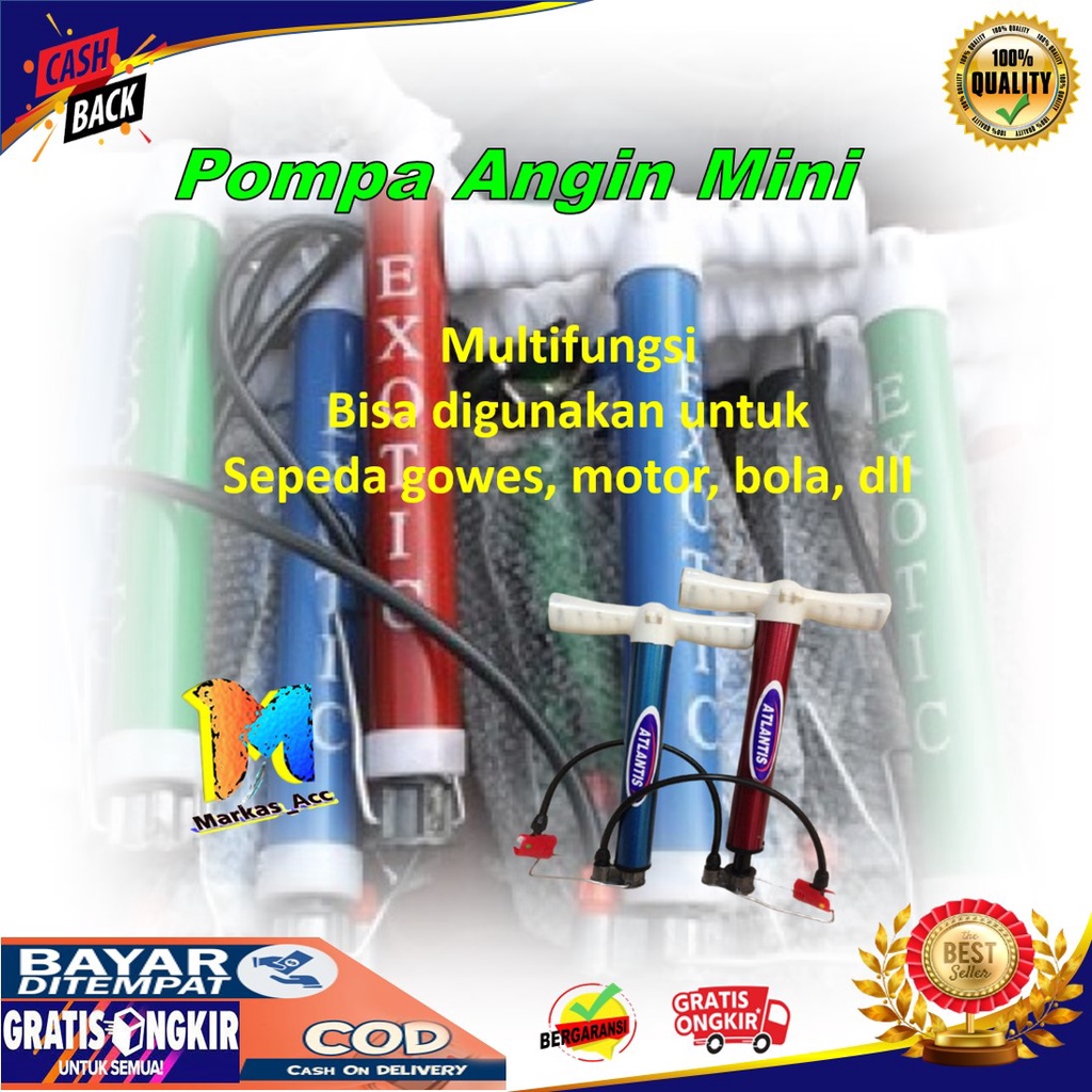 Pompa Angin Mini Multifungsi - Serbaguna Bisa Untuk Motor/ Bola/ Sepeda Ontel