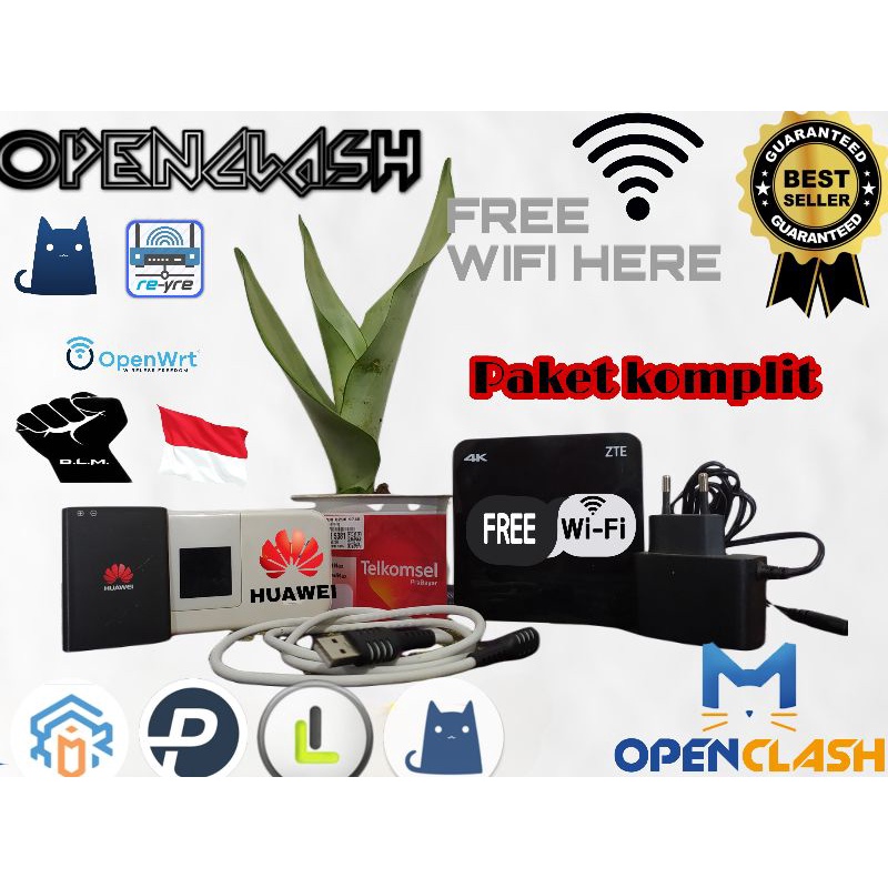 PAKET OPENWRT DAN MODEM FULLSET TINGGAL KONEK