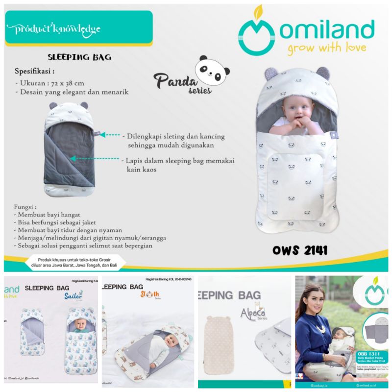 OMILAND SELIMUT BAYI PANDA/SLOTH/SAILOR/ALPACA