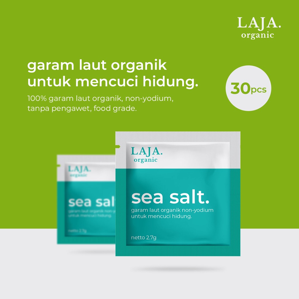 [PAKET 30 SACHET] Garam Cuci Hidung Nasal Rinse Pure Sea Salt NaCl 0.9% Garam Laut Murni Non Yodium 