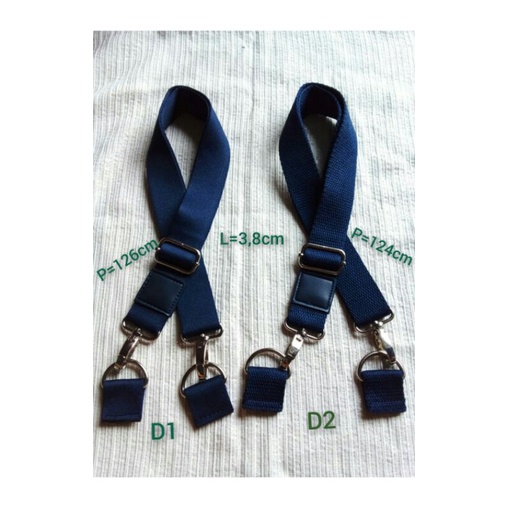 strap tas/tali tas selempang biru dongler polos