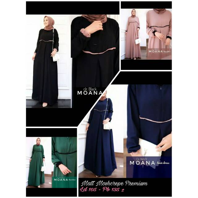 Moana Dress / Gamis moana / Gamis wolfis /gamis wolly crepe