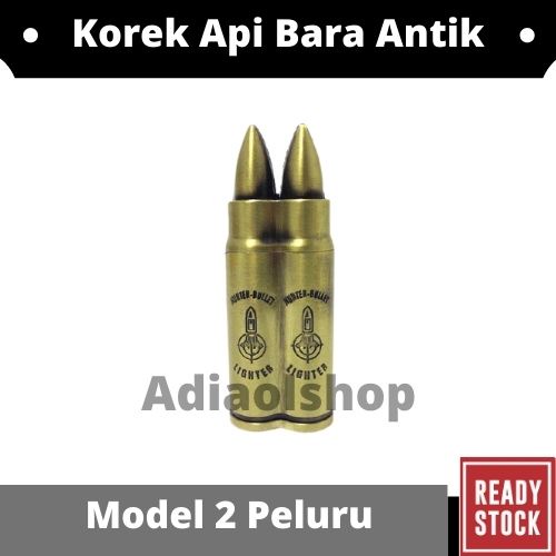 Korek Api Bara 2 peluru / Granat / Korek Api Gas / Korek Api Antik