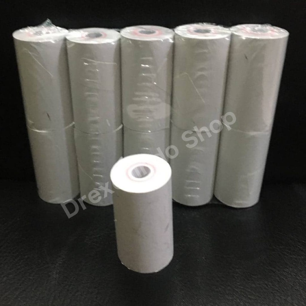 

Kertas Thermal Struk Kasir 58x30mm / 58x30 / 58mm Per 10 Roll