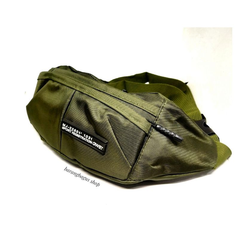 tas pinggang waistbag Original Import pria wanita bahan anti air