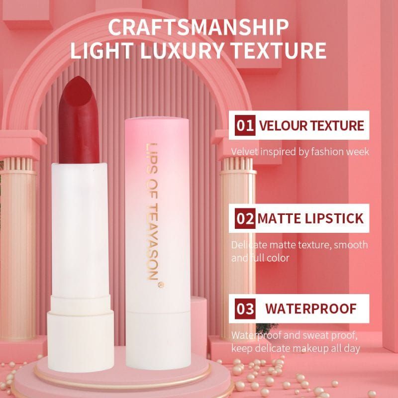 Medan Termurah Waterproof &amp; Long lasting Lipstick Matte Lipstik Velvet Texture Teayason