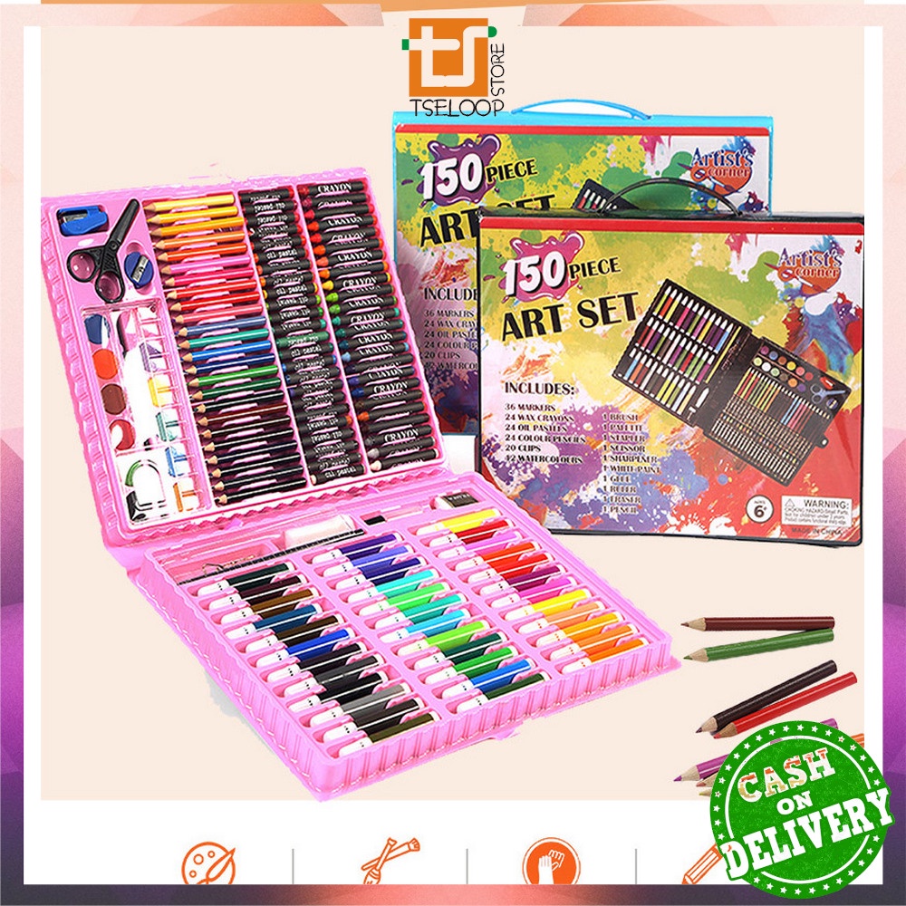 Jual OFM-A28 Crayon Set Pensil Warna Isi 150PCS / Alat Tulis Colouring ...