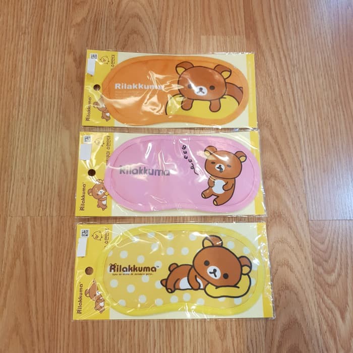 Rilakkuma Travel Eye Mask Sleep Mask Penutup Mata Tidur Rilakkuma Korea Original Korea Murah Meriah 