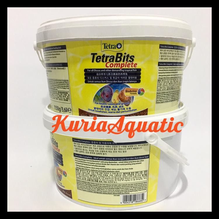 TETRABITS / TETRA BITS COMPLETE BUCKET 1150G 1150GR 1150 GR GRAM 3,6L KODE 997
