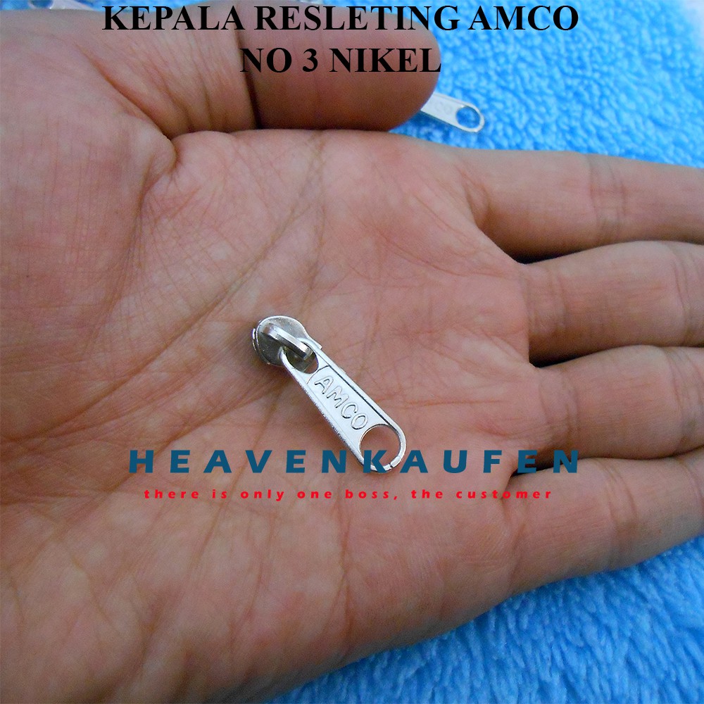 Kepala Resleting Amco No 3 Nikel Murah