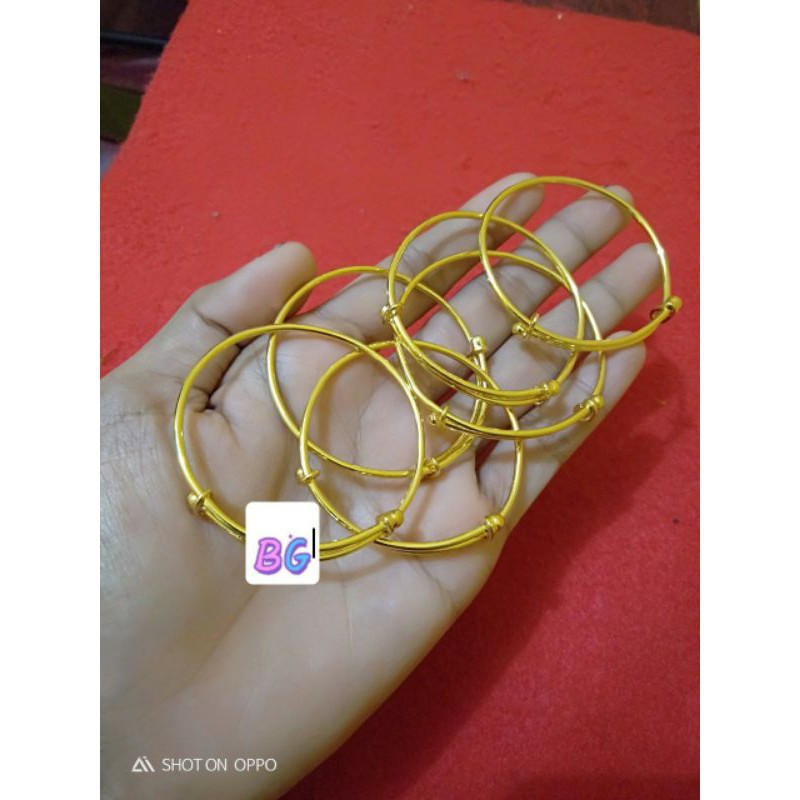 gelang lilit polos anak bayi - 5 thn lapis ems