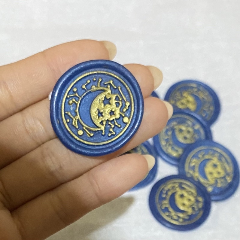 

Seal wax bulan bintang moon star coin ready stock tingal pakai