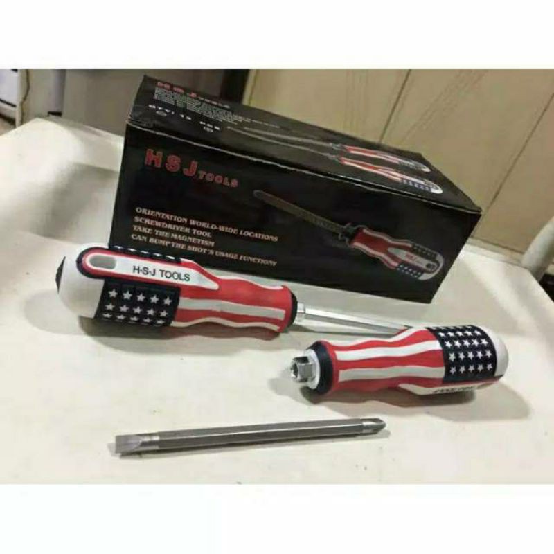 Obeng 2in1 Amerika Bolak Balik MIN PLUS 5&quot;