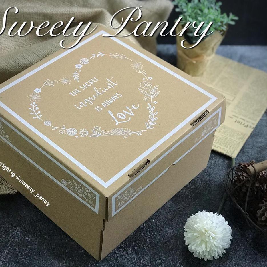 

♛fdh»^GGHS✻ Dus Kue / Box Kue Corry 252515 Uk 25x25x15 Brown Corrugated ✻ *g,^