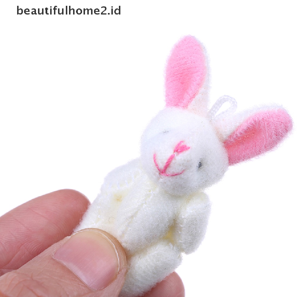 (Beautifulhome2.Id) Mainan Boneka Stuffed Plush Kelinci Mini 4cm Untuk Bayi / Anak