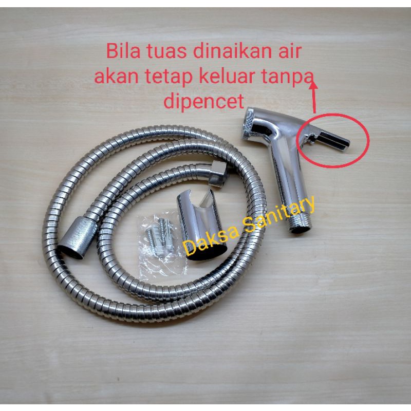 paket jetwasher 2 fungsi plastik dan kran shower dengan pengaturan individu