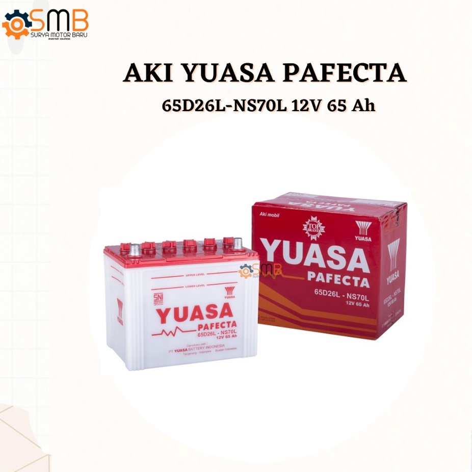 AKI BASAH MOBIL YUASA PAFECTA 65D26R/L- NS70 NS70L 12V 65AH
