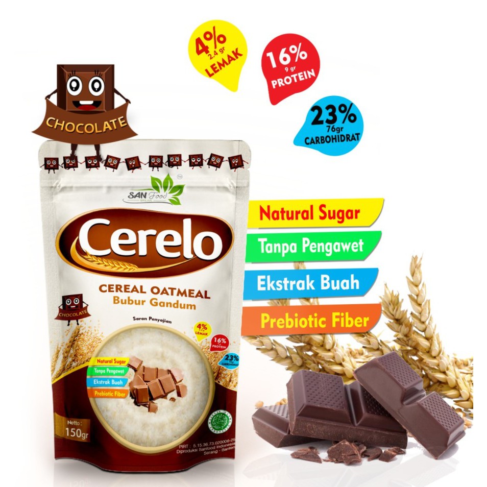 

Sanfood Cerelo150gr Coklat