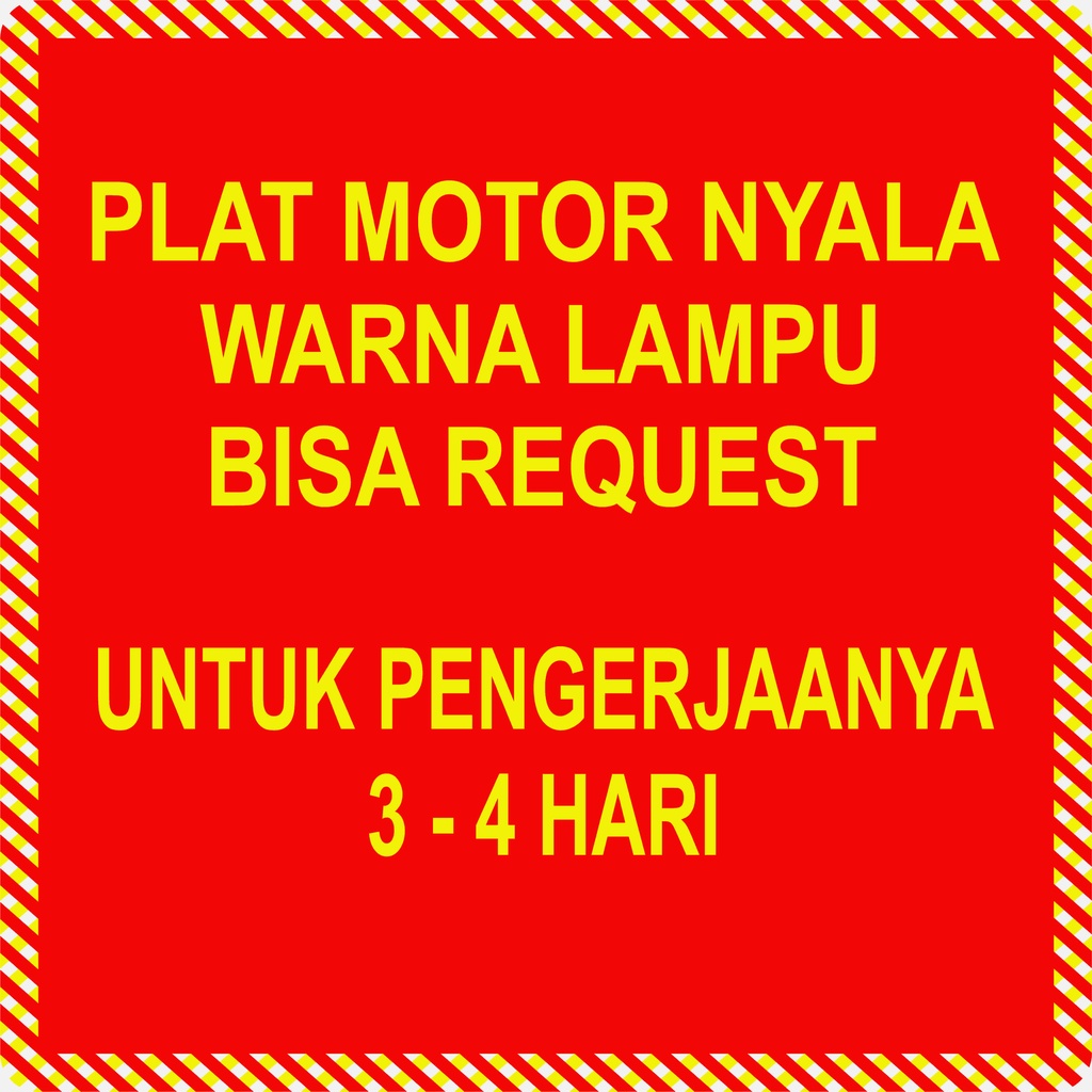 PLAT NOMOR MOTOR LAMPU