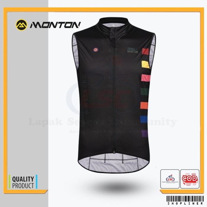 Vest Sepeda MONTON Weekend Hitam New Series 2022 Cycling Vest Gowes - S