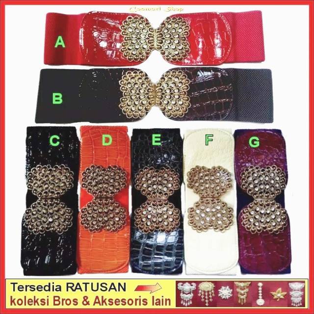 Gesper Fashion Cewek Ikat Pinggang Sabuk Rantai Wanita Gold Belt Korea ban fashion permata per