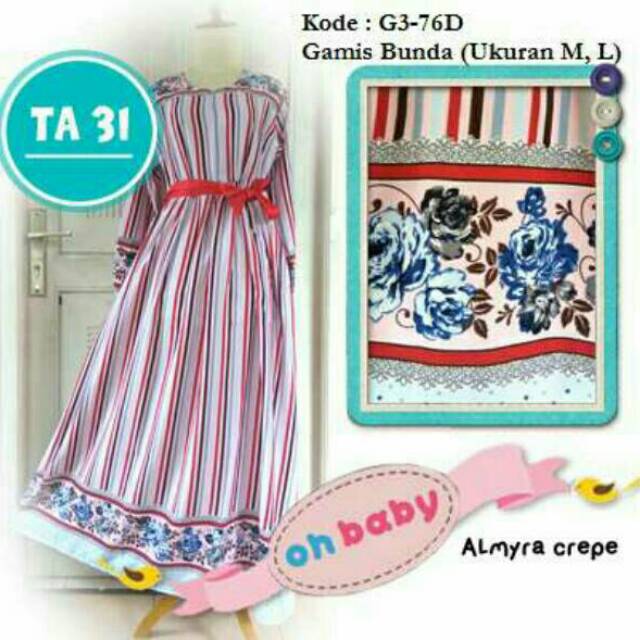 Gamis dewasa cutetrik ohbaby