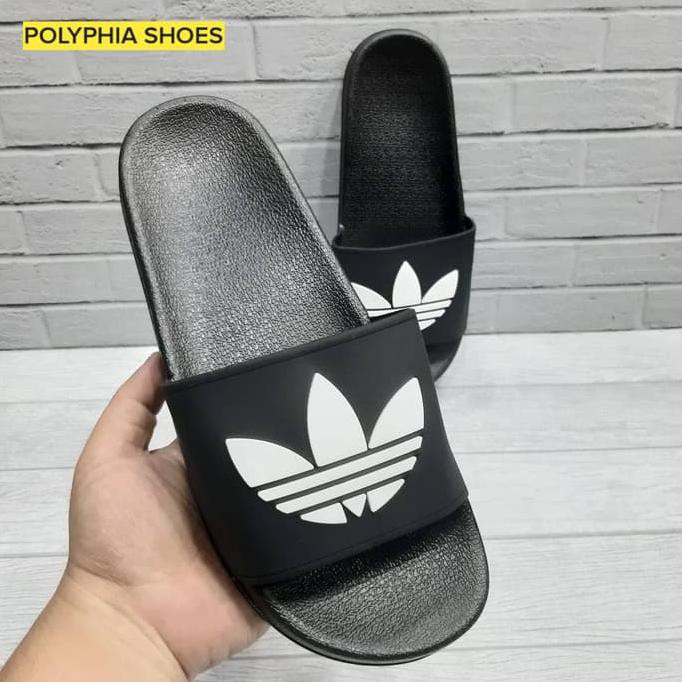 SANDAL SLIDE ADIDAS ADILETTE GRADE ORIGINAL / SENDAL PRIA HITAM PUTIH