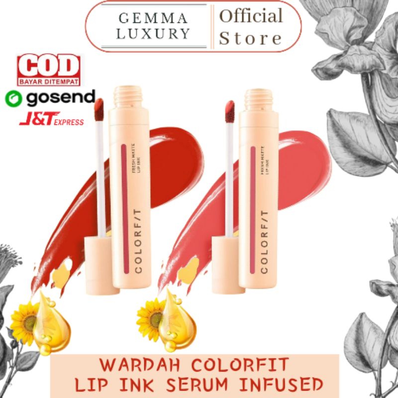 (GOSEND/COD) WARDAH COLORFIT LIP MATTE INK SERUM INFUSED 4GR | lip cream + serum