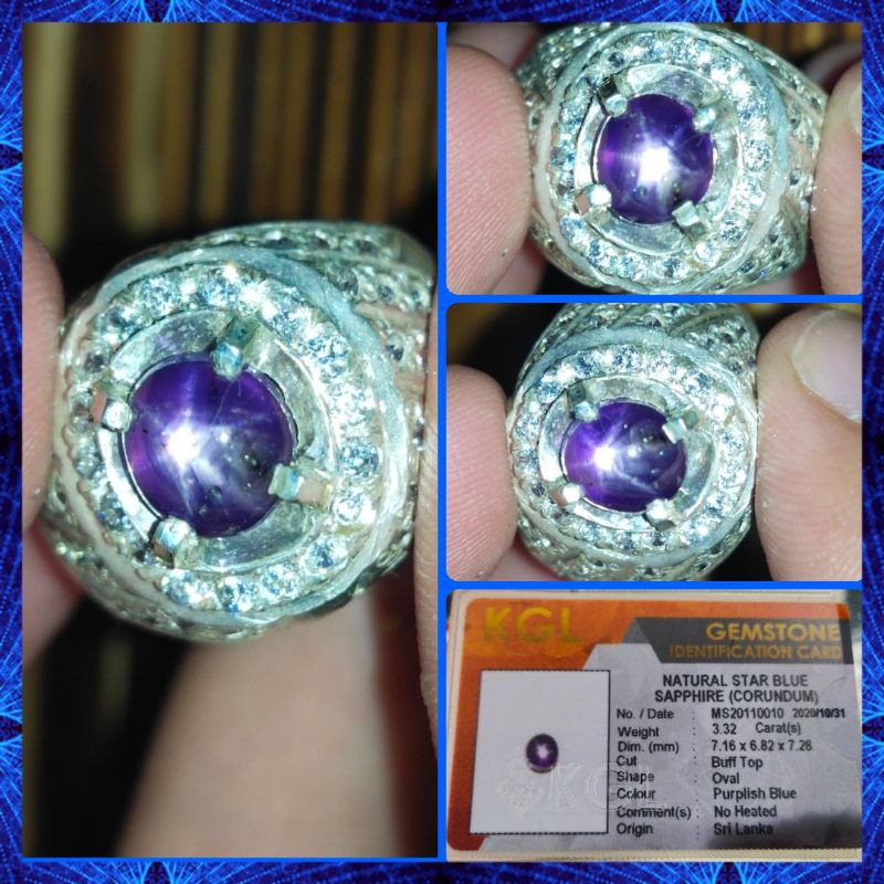 natural blue star saphire