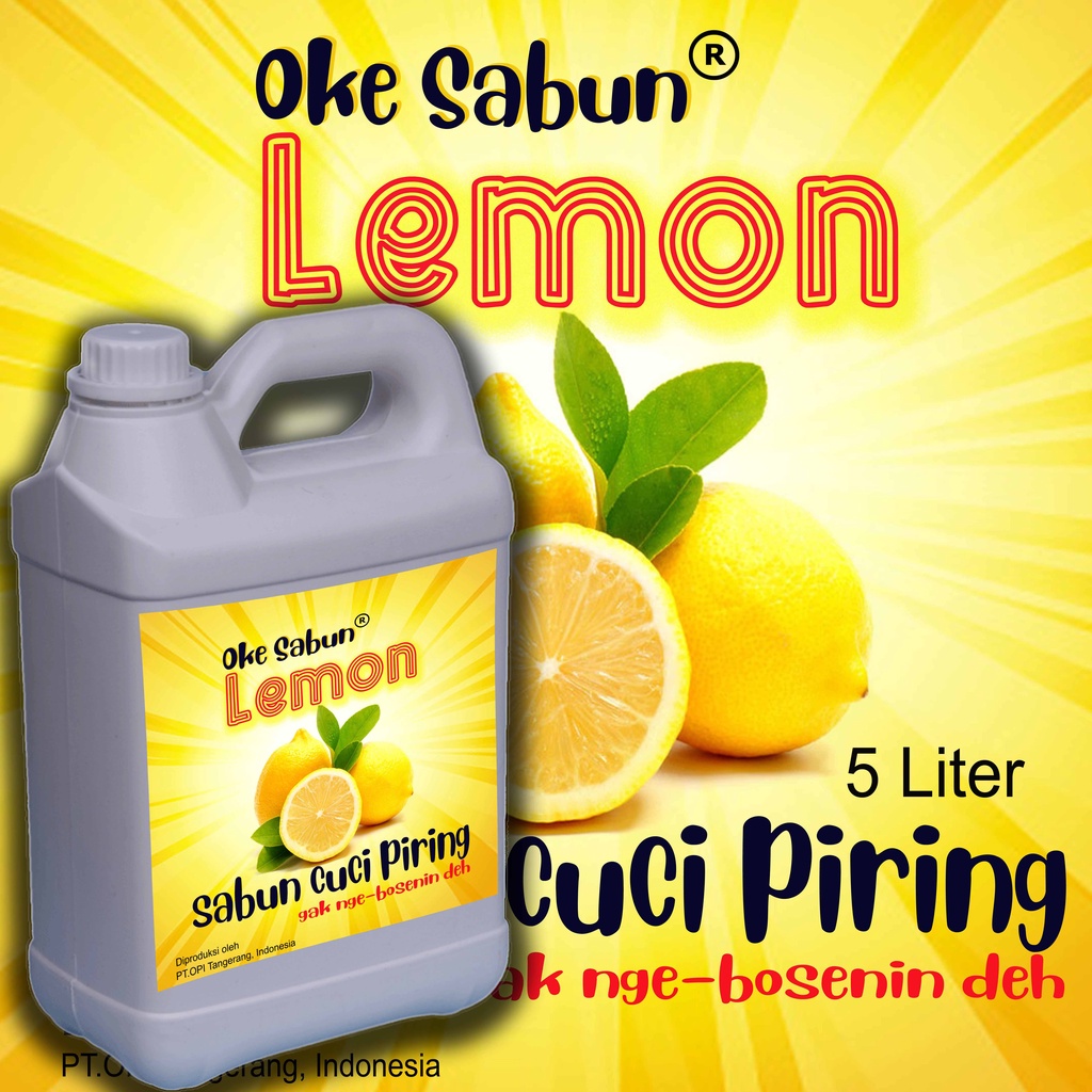 sabun cuci piring 5liter varian wangi lemon terbaru