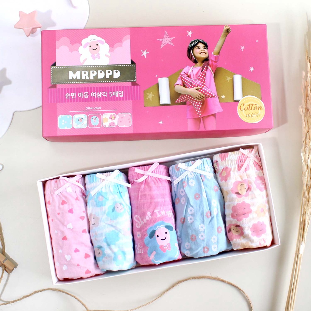 SET Celana Dalam Anak Perempuan Celana Dalam Anak Cewek Katun dengan Box Kolor Anak Cewe Sheep