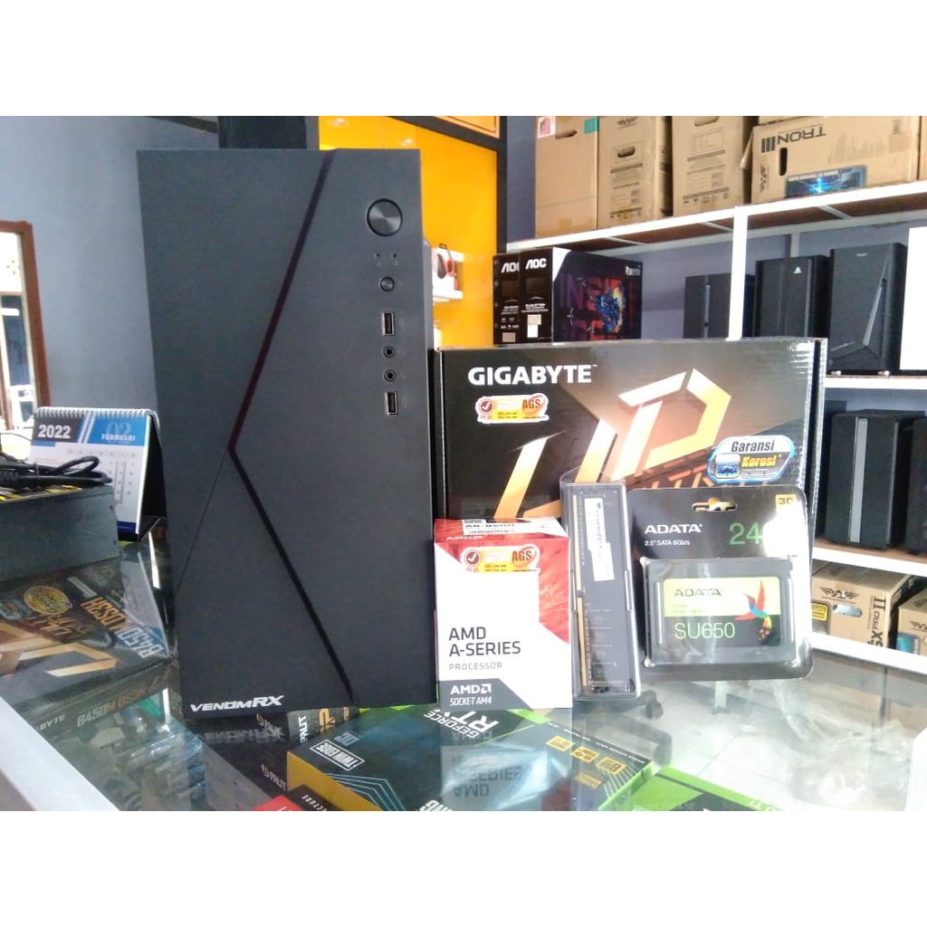 PC Rakitan AMD A6 9500 + SSD 120GB + 8GB RAM