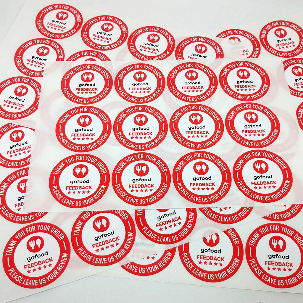 

Stiker Label Thank You Shopee Food Go Food Sticker Review Feedback Segel Tag Amplop Ucapan 4,5 cm