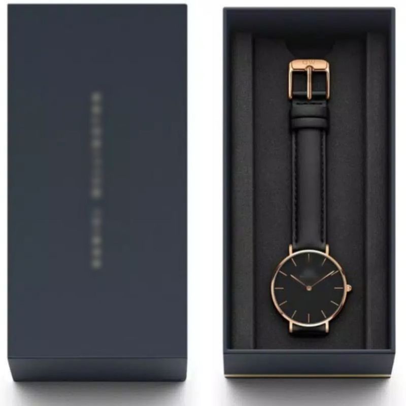 ( Box Ori ) Jam Tangan Fashion Pria W6011D Classic tali kulit Free Box Original