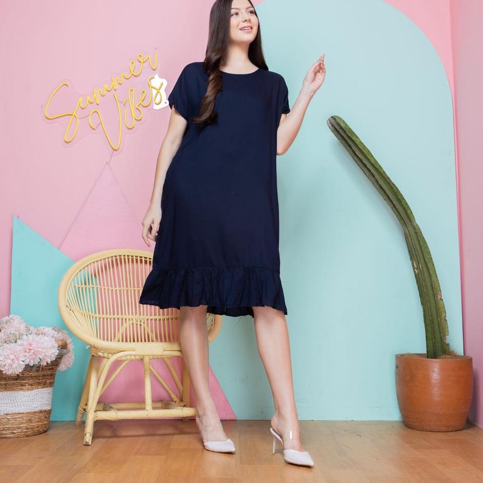 Top Produk.. DASTER RUFFLE WANITA BUSUI RESLETING DEPAN BUMIL KEKINIAN MODEL KOREA JEPANG REMAJA MID