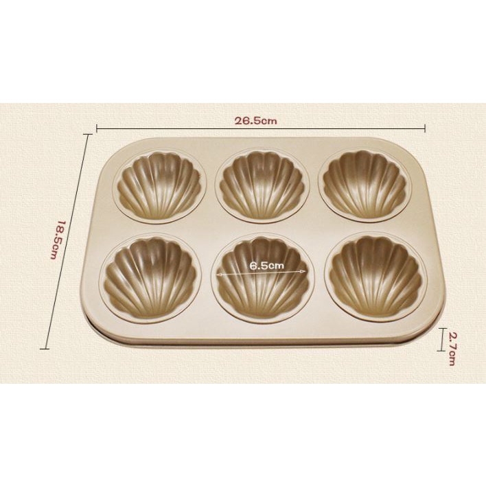 Cetakan Kue Teflon Loyang Oven Baking Tray Model madeleine shells