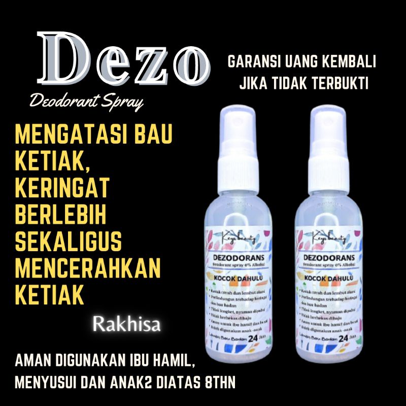 BPOM Deodoran spray ampuh atasi bau ketiak, bau badan, memcerahkan non Alkohol non parfume halal