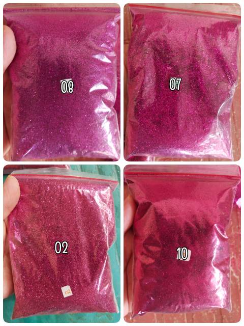 SERBUK GLITTER ANEKA WARNA PINK / GLITTER PINK