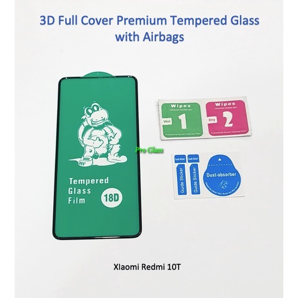 Xiaomi Redmi 9A 9T / 10T 18D AirBag Full Cover Premium Tempered Glass