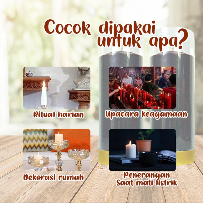 Lilin Lotus Hitam Serbaguna Pilar 1/2 Kati Sepasang