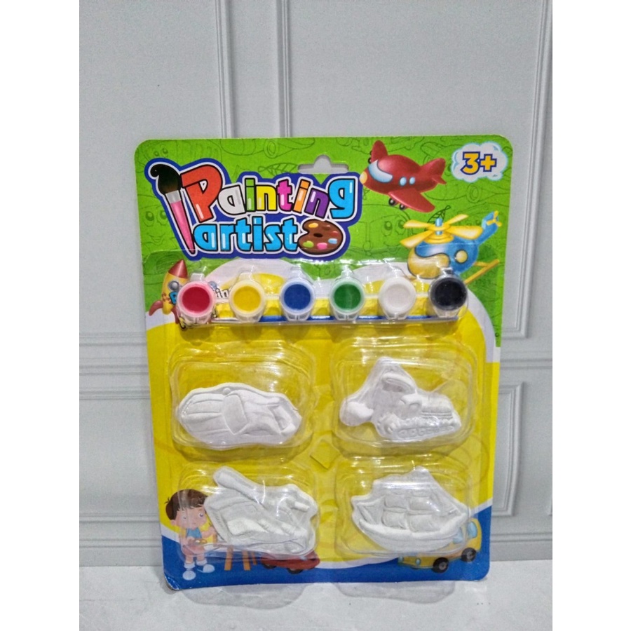 Mainan Edukasi anak Melukis Kendaraan Diy Creative Painting Artist