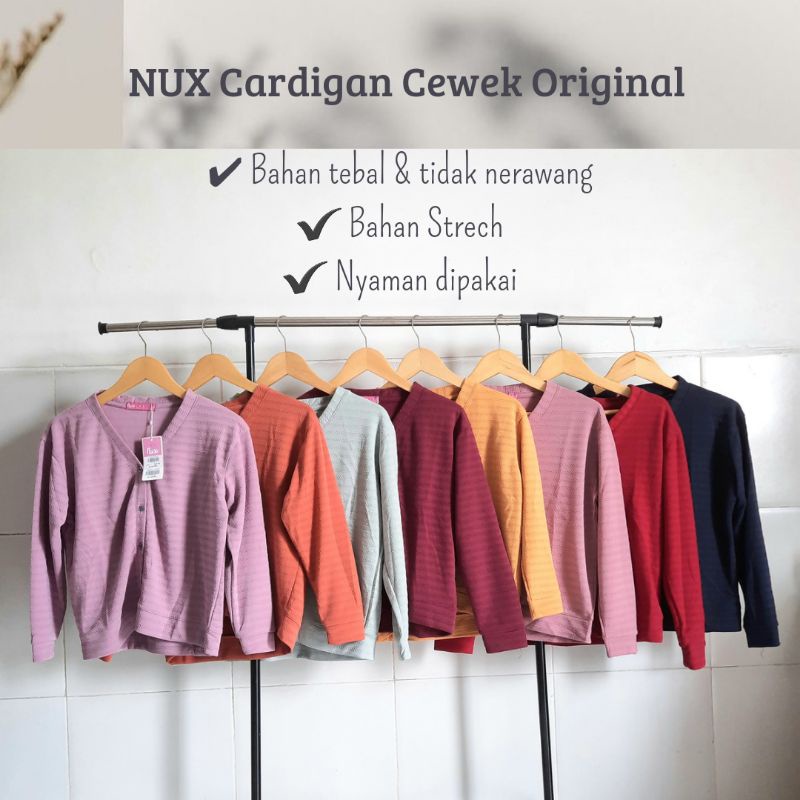 NUX Cardigan Cewek Kancing Original