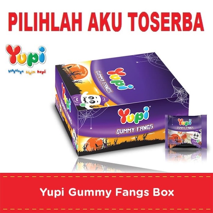 YUPI GUMMY FANGS - (HARGA 1 DUS ISI 12 BOX)