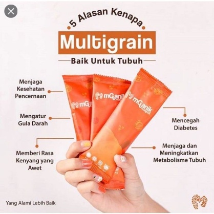 

MGANIK MULTIGRAIN ORIGINAL 1 SACHET(PERSACHET) - M GANIK KESEHATAN TUBUH
