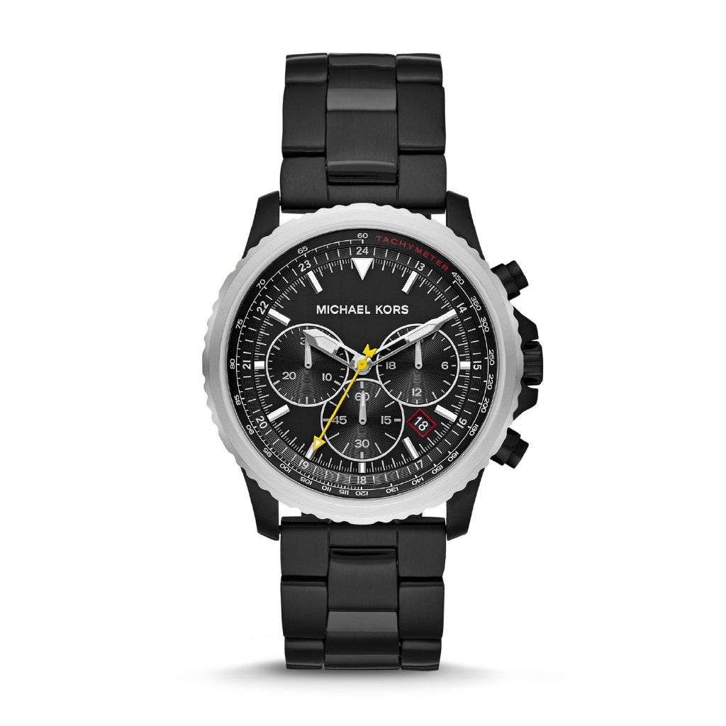 Michael Kors Theroux Chronograph Quartz Black Dial Men's Watch - MK8643 - Jam Tangan Pria